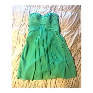 Strapless (Optional) Chiffon Knee Length Dress